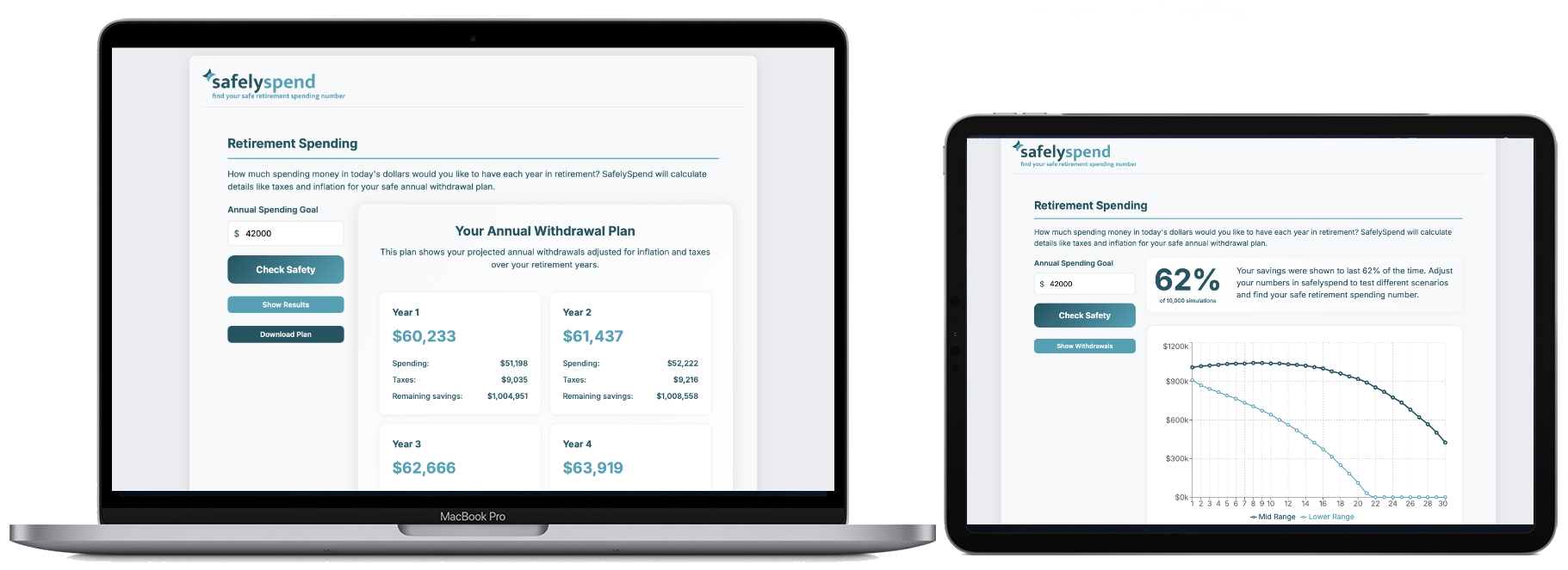 Safelyspend on MacBook and iPad